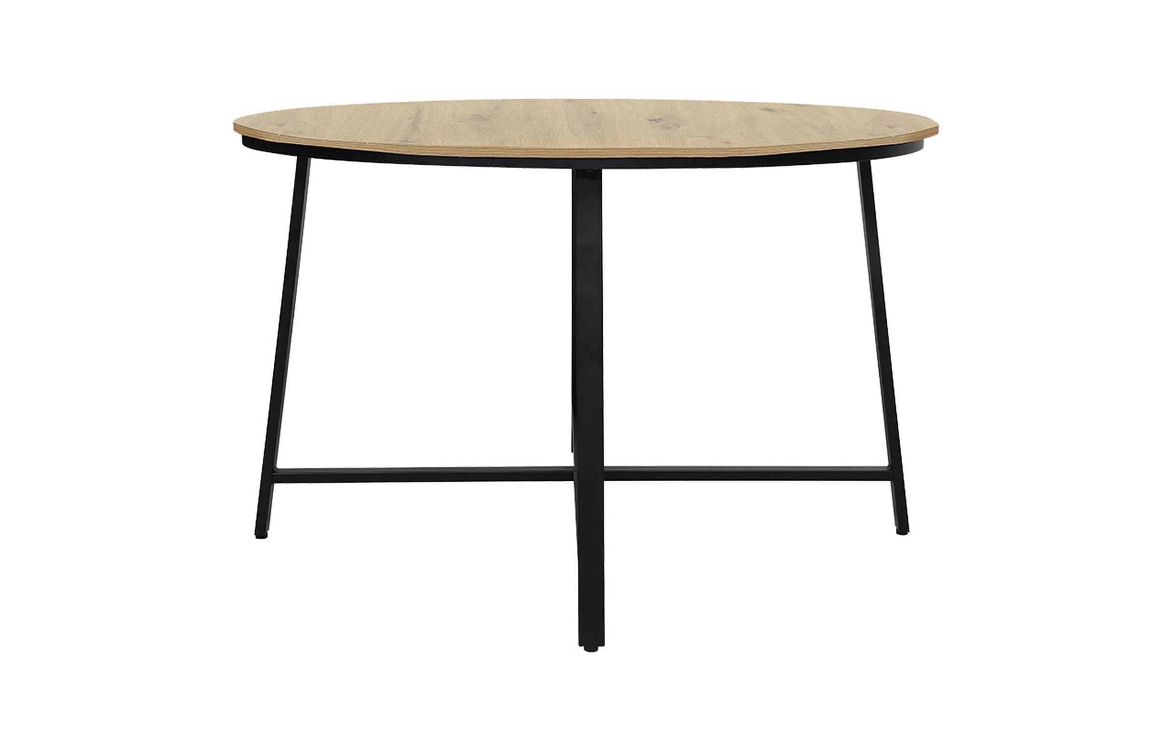 Tavolinë trapezarie Xhano, natyrale + e zezë  3