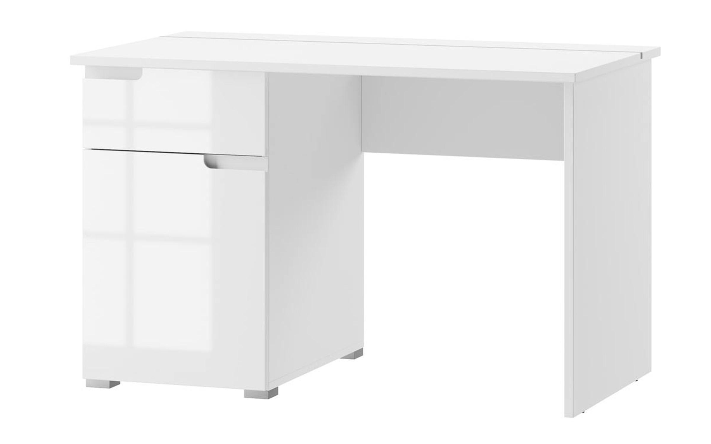 Tavolinë kompjuteri Selene, E bardhë + e bardhë me shkëlqim  1