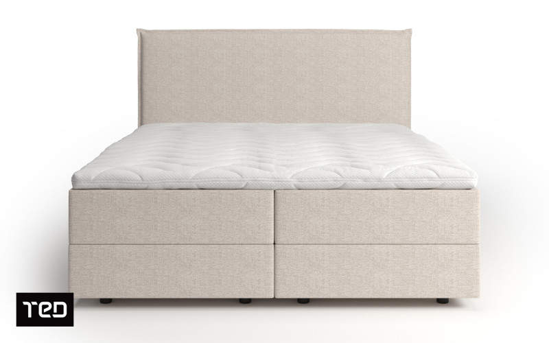 Krevat dopio Modera Boxspring, bezhë  5